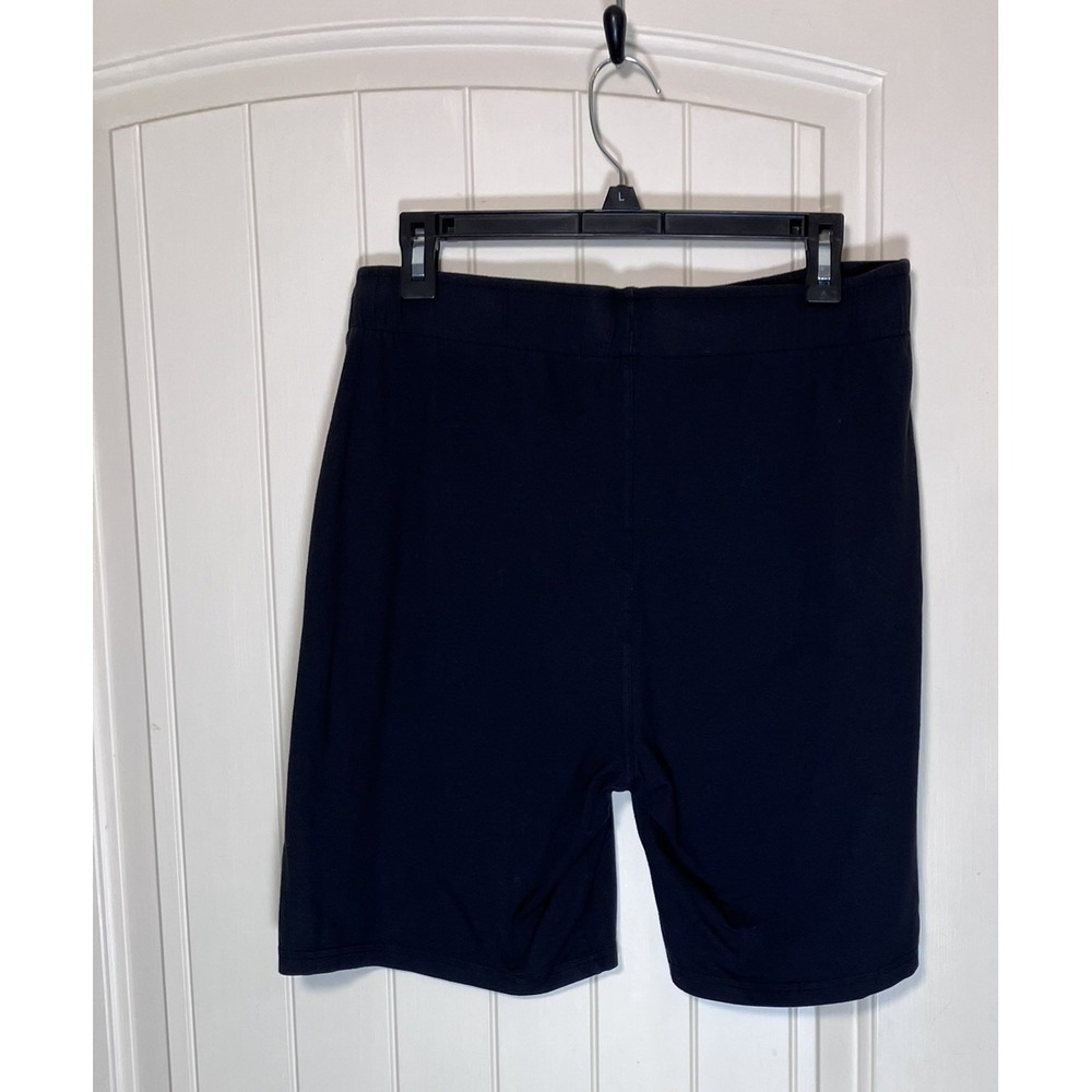 Pact Mens Organic Cotton Knit Lounge Shorts Black Size L Elastic Waist Pocket - Picture 2 of 12